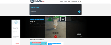 Mozilla Firefox viser HolyFile.com med download-annoncer og mange popups i et browser-vindue