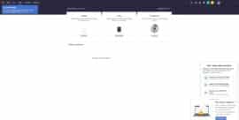 e-conomic dashboard i browser med menupunkter for Salg, Udgifter, Regnskab og Rapporter samt genveje til ny faktura og ny postering