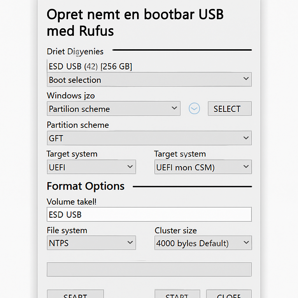 Download Rufus gratis og lav nemt en bootbar USB-nøgle til Windows eller Linux. Hurtigt, stabilt og ideelt til installation uden DVD.