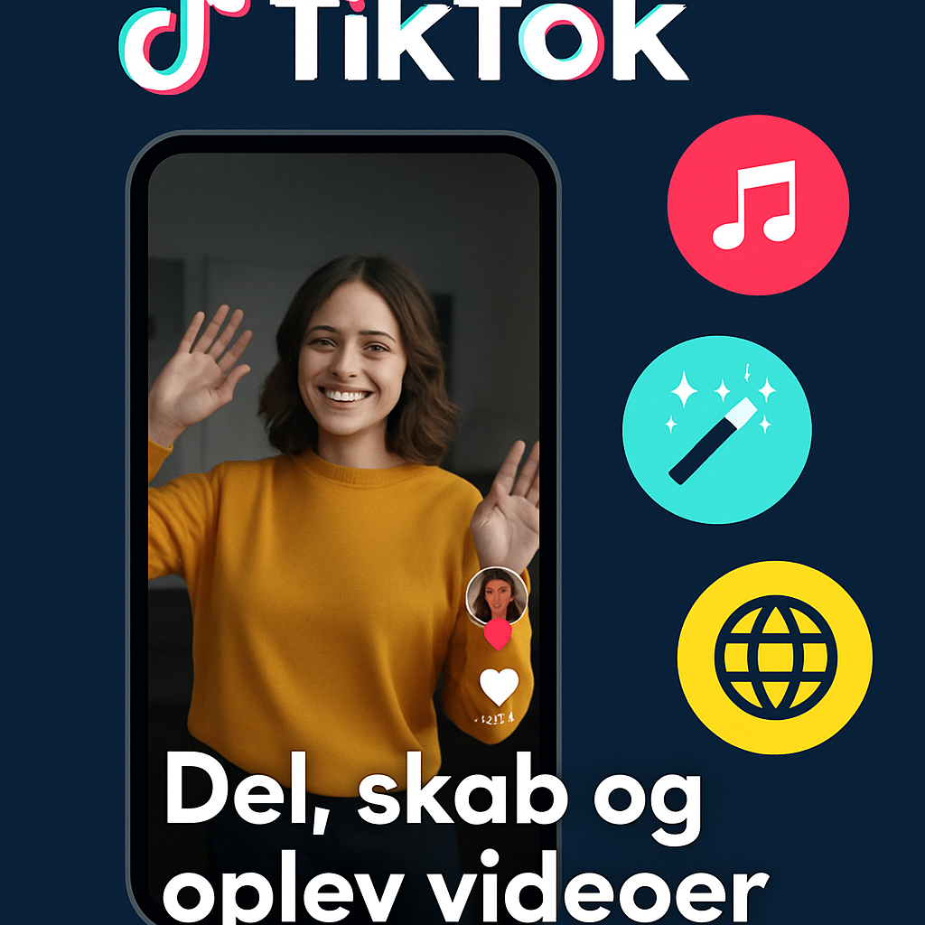 Download TikTok gratis til Android og iOS. Lav dine egne videoer med musik og effekter – og del dem med millioner. Sjov og kreativ platform.