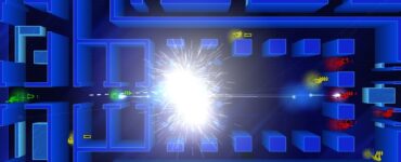 Frozen Synapse gameplay med turbaseret taktisk kamp, hvor spillere planlægger bevægelser og skud i et neonblåt kort set fra oven