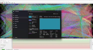 HeavyLoad stresstest i gang på Windows-PC med 100 % CPU- og GPU-belastning vist i Jobliste