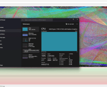 HeavyLoad stresstest i gang på Windows-PC med 100 % CPU- og GPU-belastning vist i Jobliste