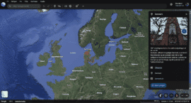 Google Earth her testet i Chrome browseren på en Mac.