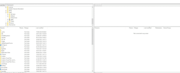 FileZilla FTP-klient på Windows med oversigt over lokale filer, serverfiler og felter til FTP- og SFTP-forbindelse.