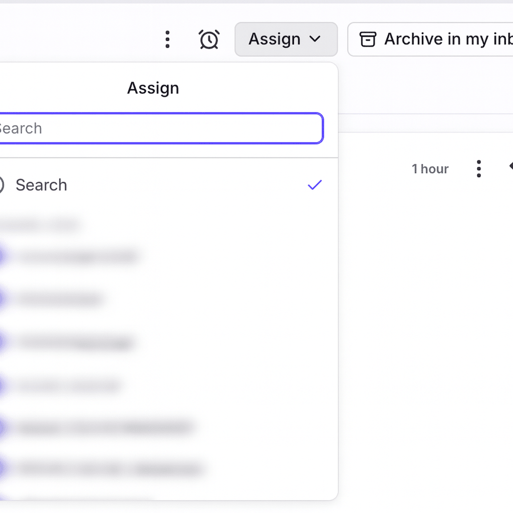 Her vælges en ansvarlig person for en specifik mail. Herved tildeles opgaven til den person og personen får mailen øverst i sin indbakke og skal gøre noget aktivt for at den forsvinder fra arbejdsbunken.