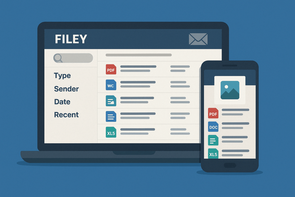 Filey – Få styr på dine e-mail-vedhæftninger hurtigt og nemt.