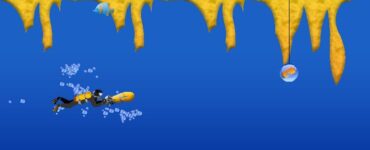 Dykker på vej i dybet i Sea Trapper.