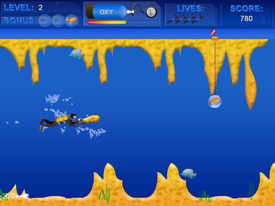 Dykker på vej i dybet i Sea Trapper.