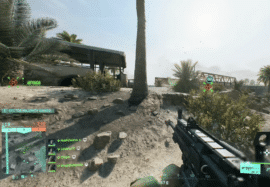 Battlefield 2042 gameplay ved palmer, bus og bro på solrig bane