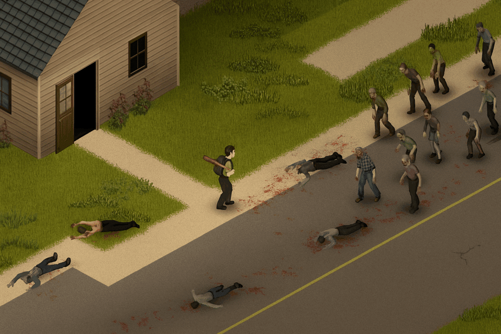 Project Zomboid er et brutalt survival horrorspil i en åben zombie-verden. Lav din karakter, byg din base og overlev så længe du kan.
