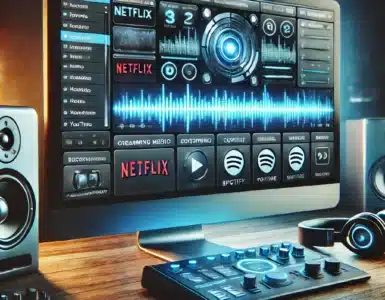 Det viser en moderne digital mediestation, der afspejler funktionerne i Audials One.