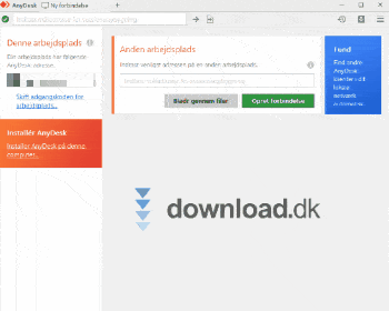 Fjernstyring af PC med AnyDesk.