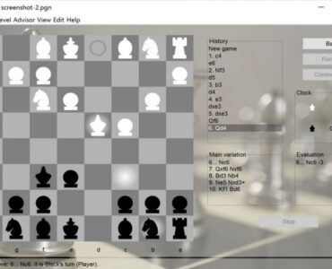 Hvid forbereder et angreb og sort stiller sig defensivt i dette spil skak i Chess 2020