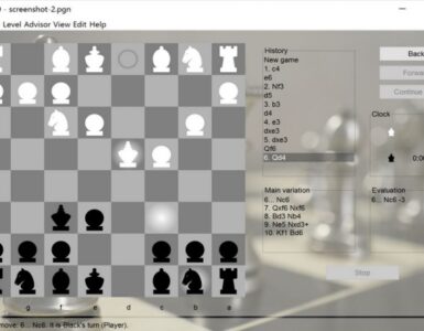 Hvid forbereder et angreb og sort stiller sig defensivt i dette spil skak i Chess 2020