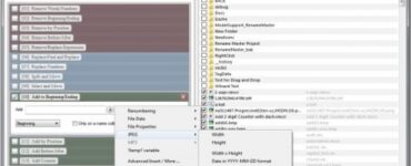 Rename Master med batch-omdøbning af filer, metadata-menu og forhåndsvisning af nye filnavne i Windows.