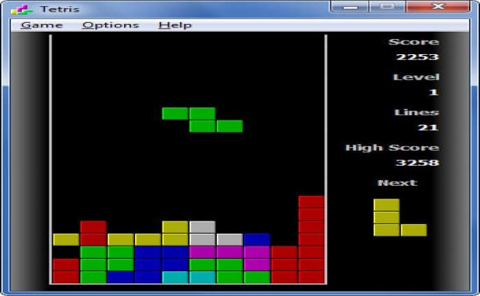 Skjermbilde fra Tetris for Mac