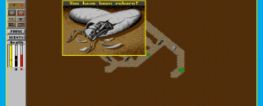 Screenshot fra SimAnt med et closeup.