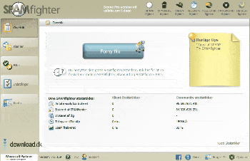 Gratis vs. full versjon av SPAMfighter.