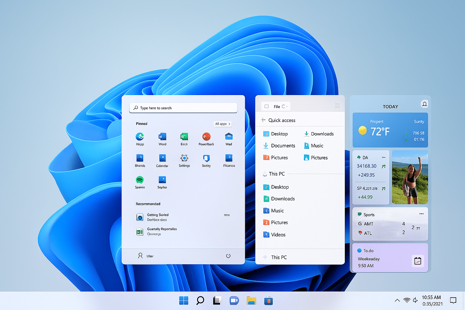 En oversikt over de mest kjente og populære funksjonene i Windows 11.