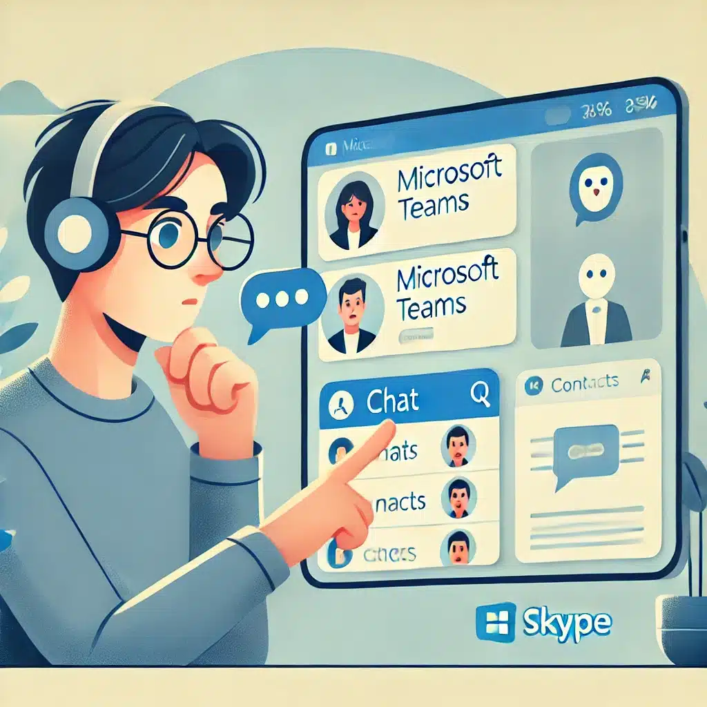 En bruger, der udforsker Microsoft Teams for første gang.