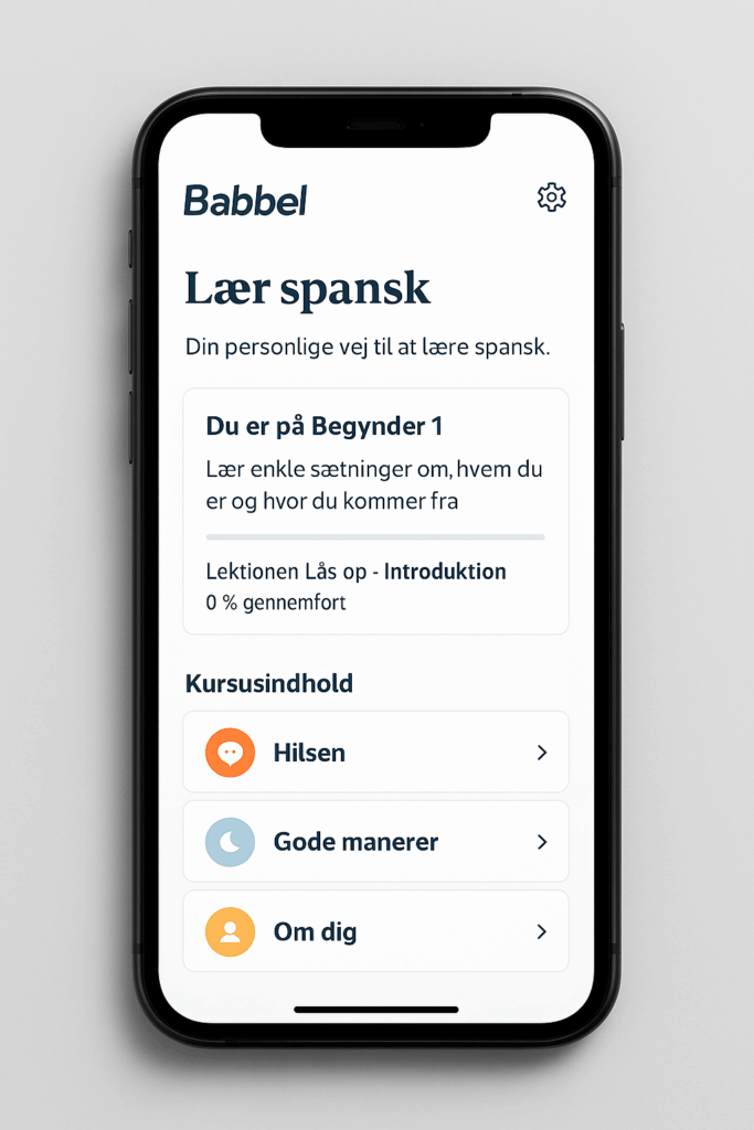 babbel, sprogapp med dansk, lær spansk dansk, lær tysk dansk, sprogapp uden engelsk, lær sprog app, dansk til spansk app, lær fransk dansk