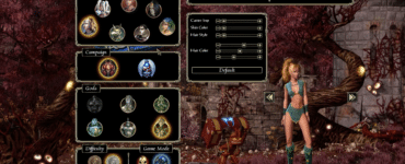 Sacred 2 karaktervalg med High Elf-klassen valgt i menuen før kampagnen starter.