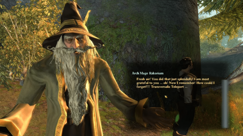 Drakensang: The Dark Eye dialog med Arch Mage Rakorium