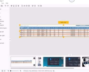 Redigering af langt screenshot i Ashampoo Snap med beskæring, resize og lagfunktioner i det indbyggede billedredigeringsværktøj