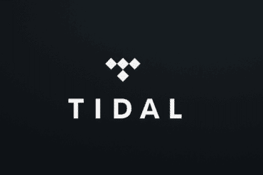 Tidal logo på mørk gradientbaggrund uden tekst, i bredt format.