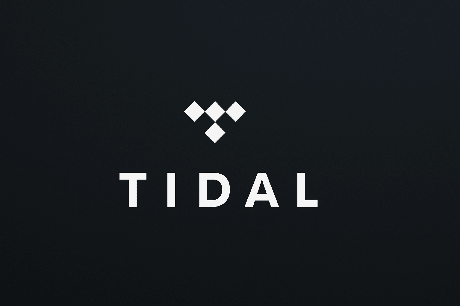 Tidal-logo på mørk gradientbakgrunn uten tekst, i bredt format.