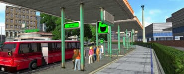 Busstation i spillet Bus Driver.