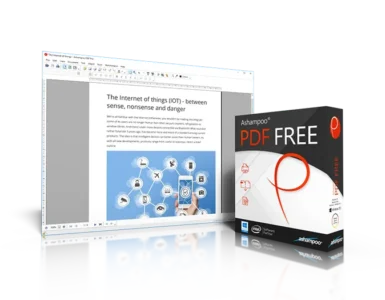 Screenshot og boxshot fra Ashampoo PDF Free.