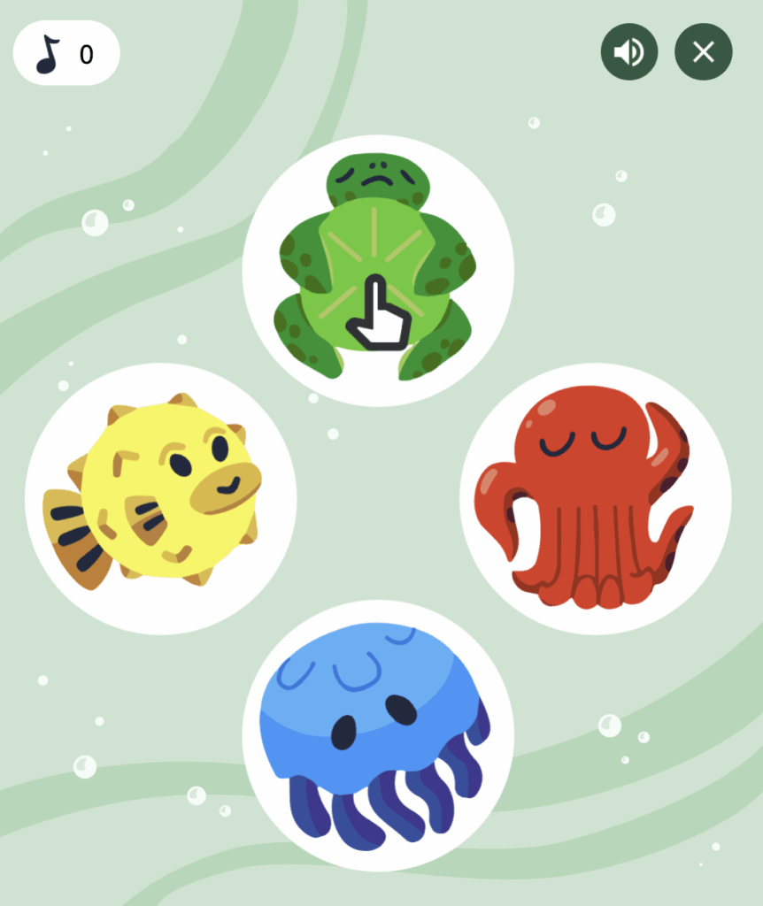 Spil gratis det hyggelige Google huskespil direkte på Google.