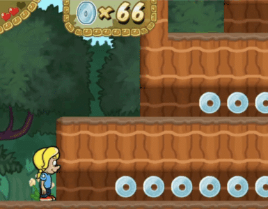 Der samles mønter i Pixeline: Jungleskatten