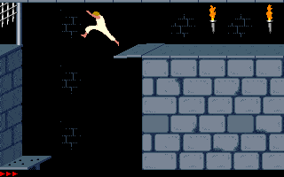 Wer hat nicht mit den anspruchsvollen Sprüngen in Prince of Persia gekämpft? Das zeigt dieser Screenshot.