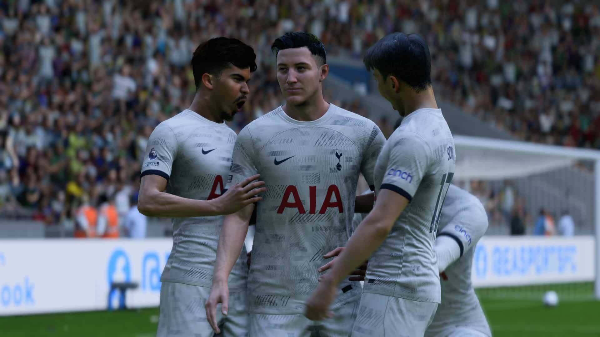 FIFA 24 / EA Sports FC 24 -pelikuvaa, maalinjuhla kesken ottelun PC:llä