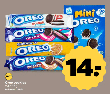 Oreo-kiks i dansk supermarked som eksempel på amerikansk brand, der bruges i test af boykot-apps