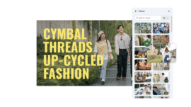 Eksempel på videoopbygning i Google Vids med titeltekst og videoklip fra mediebiblioteket