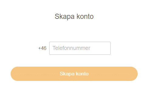 HappyPancake opret konto med telefonnummer