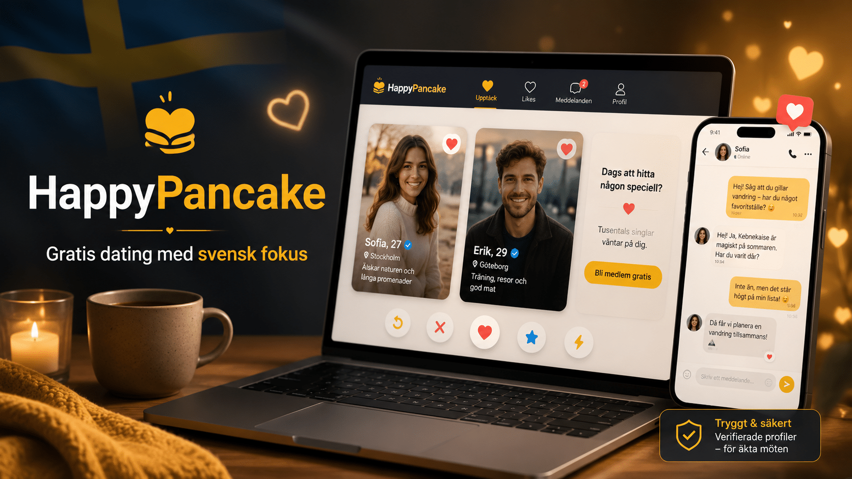 HappyPancake gratis dating med svensk fokus