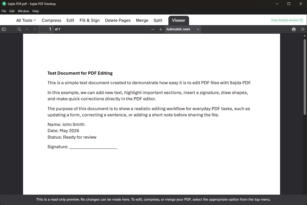 Sejda PDF – rediger PDF-filer på nett og desktop